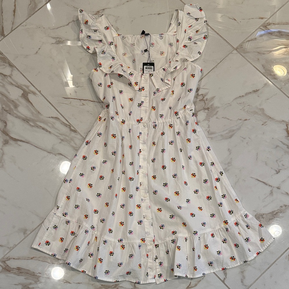 Vero Moda White Dress with Colorful Floral Print